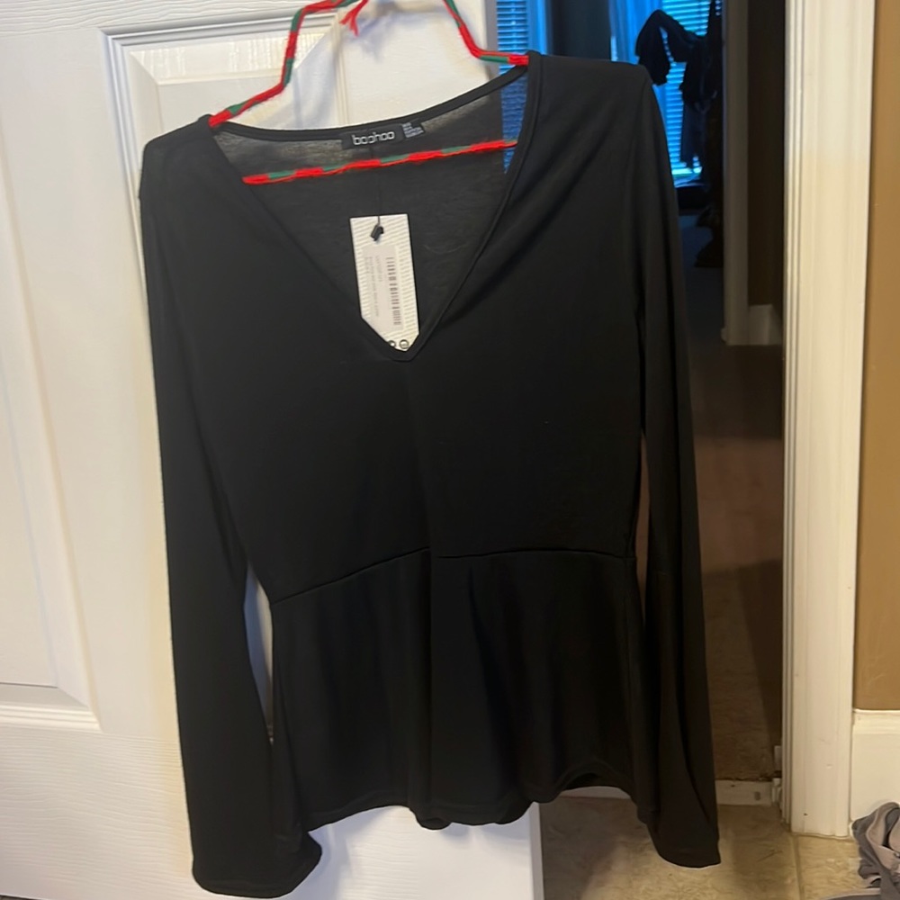 Peplum bell sleeve NWT long sleeve shirt